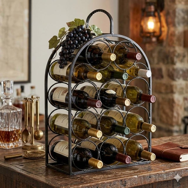 Add a touch of dramatic Mediterranean charm to your kitchen counter, home bar, or dining room credenza with this authentic...