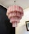 Mid-Century Modern Large Vintage Murano Glass Tiered Chandelier, 1990 For Sale - Image 3 of 18