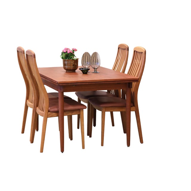 Danish Dining Table in Teak with Double Pull-Out Tops, 1960s For Sale - Image 14 of 18