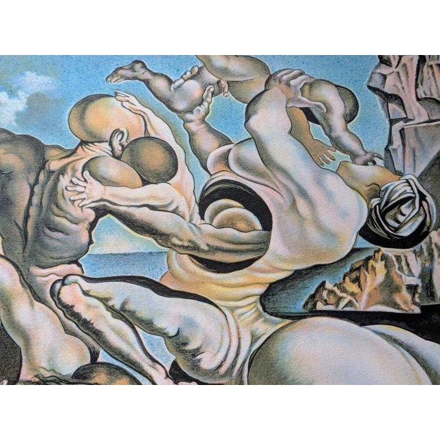 Salvador Dali, Family of Marsupial Centaurs, Hand-Signed Color Lithograph, 1970s For Sale - Image 3 of 5