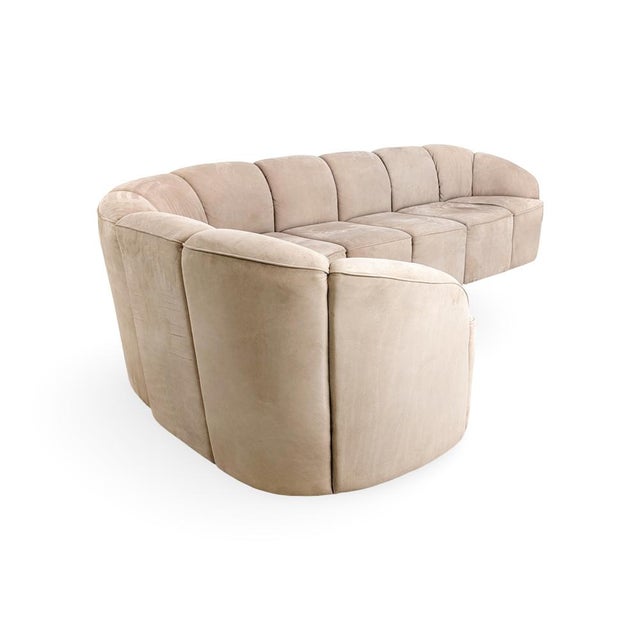 Mid-Century Modern Piccolino Corner Sofa in Suede from Walter Knoll For Sale - Image 3 of 15