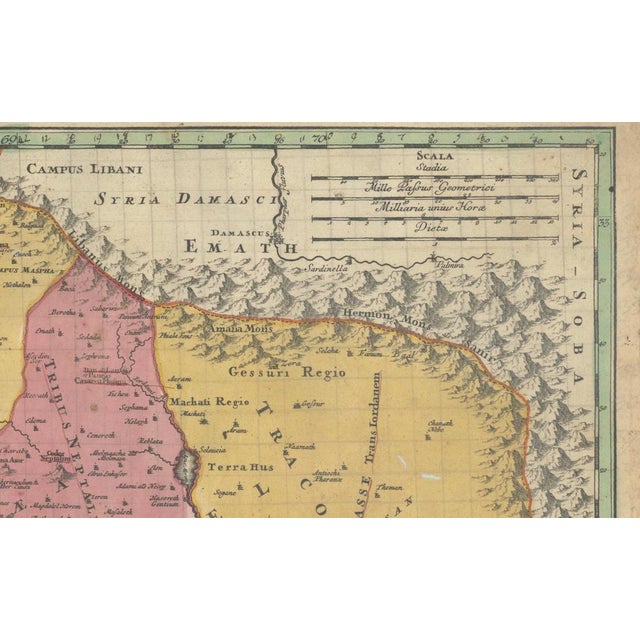 Map of the Holy Land Divided Among the Twelve Tribes, 1720 For Sale - Image 3 of 12