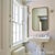 Schumacher SAMPLE - Schumacher Emma Stripe Narrow Wallpaper In Blush For Sale - Image 4 of 4