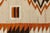 Cream Mid-Century Modern Navajo Style Terracotta and Cream Wool Flatweave Area Rug For Sale - Image 8 of 8