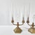 Vintage Brass and Glass Candle Lamps, 1950s, Set of 2 For Sale - Image 3 of 16