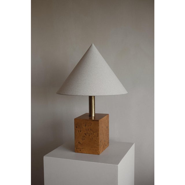 Mid-Century Modern Modern Burl Wood Table Lamp, 1970s For Sale - Image 3 of 10