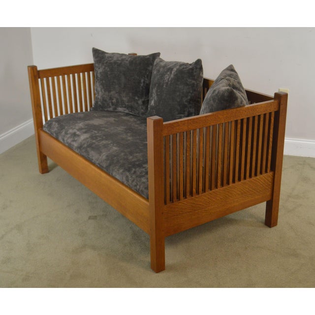 Stickley Mission Oak Collection Oak Spindle Loveseat Chairish