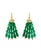 150 Carat Emerald Beads and Diamond Hanging/ Drop Earrings 14 Karat Yellow Gold For Sale - Image 17 of 18