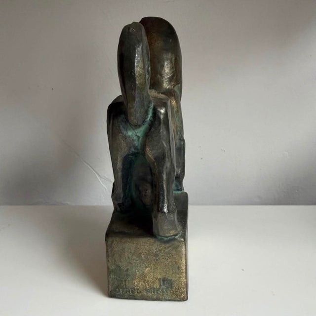Beautiful, Rare, Mid-Century Fred Press Bronzed Metal Leo Statue, part of his very valuable Brutalist/Moderist Zodiac...