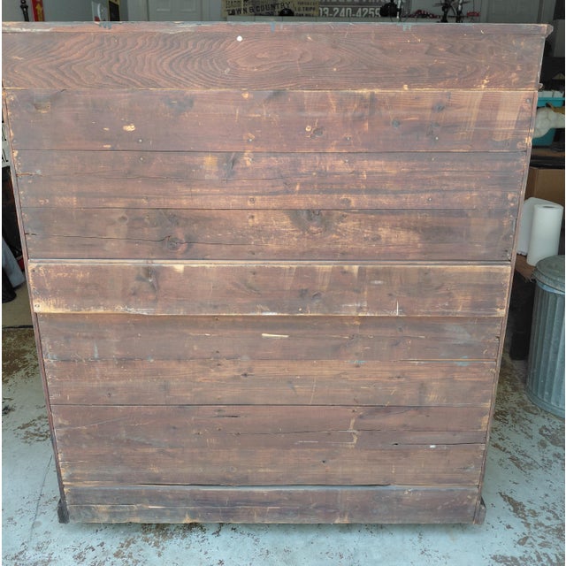 Antique 85 Drawer Cabinet With Tambour Front Attributed to Hamilton For Sale - Image 9 of 16