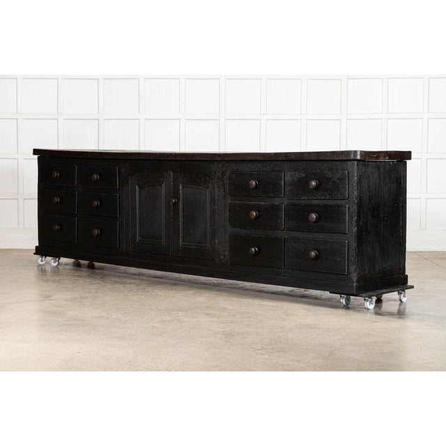 19th Century English Country House Elm and Pine Kitchen Scullery Island, 1850 For Sale - Image 14 of 17