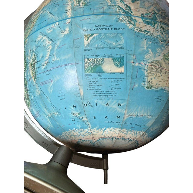 Beautiful Rand McNally World Portrait Topographical 17" Tall (12" Diameter) Globe BRAND: Rand McNally MODEL NUMBER:...