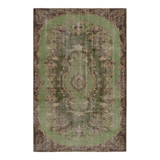 Vintage Zeki Muren Rug in Green and Brown For Sale