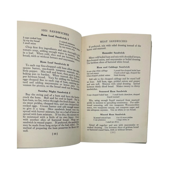 Tan 1001 Sandwiches by Florence A. Cowles 1936 Recipe Book For Sale - Image 8 of 13