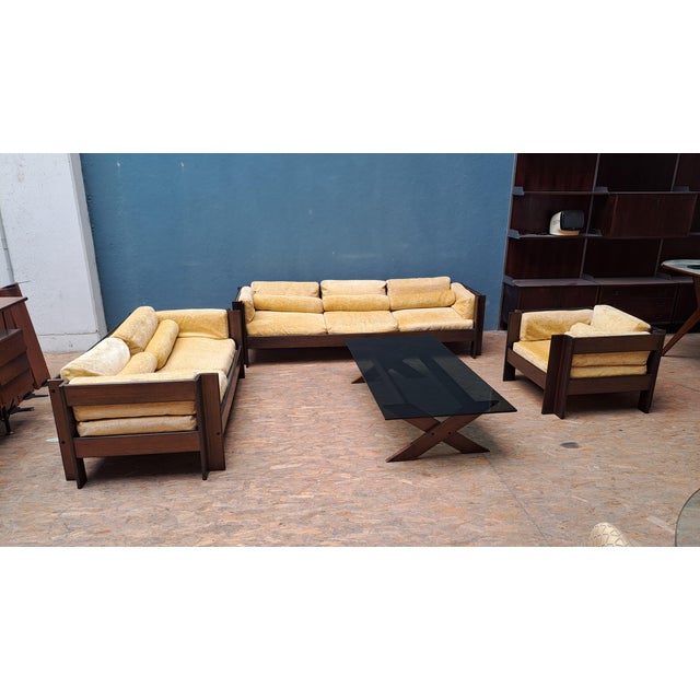 Wood Zelda Living Room Set by Sergio Asti for Poltronova, 1960s, Set of 4 For Sale - Image 7 of 13
