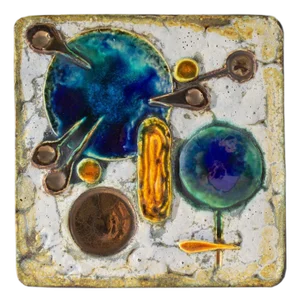 German Ceramic Wall Tile Plaque by Helmut Friedrich Schäffenacker