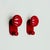 Maroon Modern Wall Hooks in Glossy Red by Carlo Bartoli, 1970s, Set of 2 For Sale - Image 8 of 11