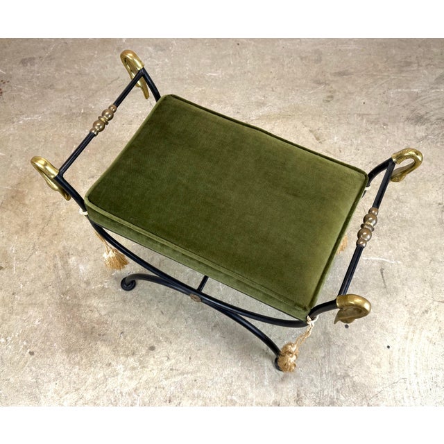 Maison Jansen Vintage Maison Jansen Style Vanity Bench For Sale - Image 4 of 12