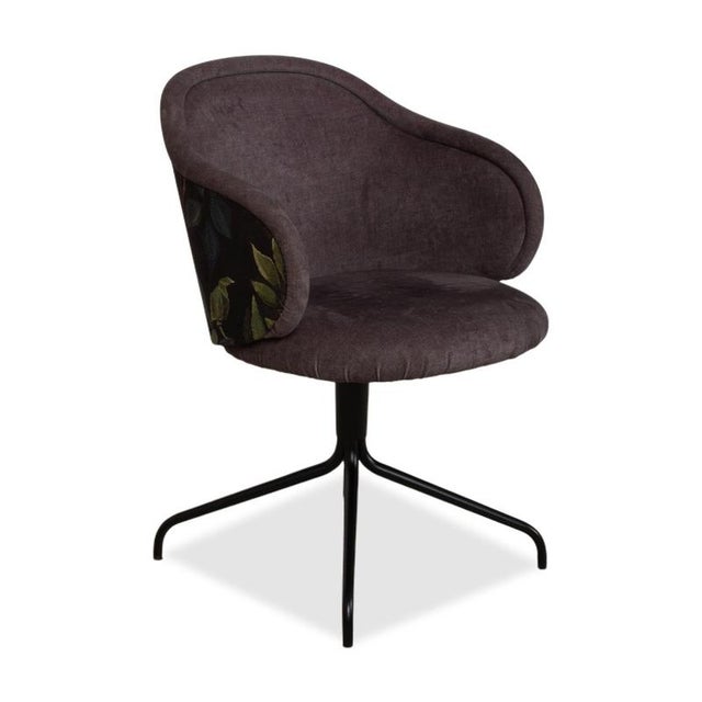 Textile Fabric Ona Chairs with Brown and Grey Pattern from Freifrau, Set of 4 For Sale - Image 7 of 18