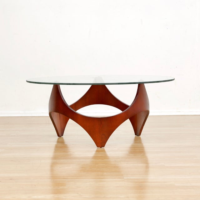 1960s Mid Century Round Coffee Table by Henry P Glass For Sale - Image 4 of 8