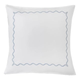 Erin Gates x Kassatex Ripple Euro Shams in Slate, Set of 2 For Sale