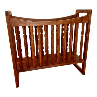 Mid-Century Walnut Magazine Rack by Arthur Umanoff for Washington Woodcraft For Sale