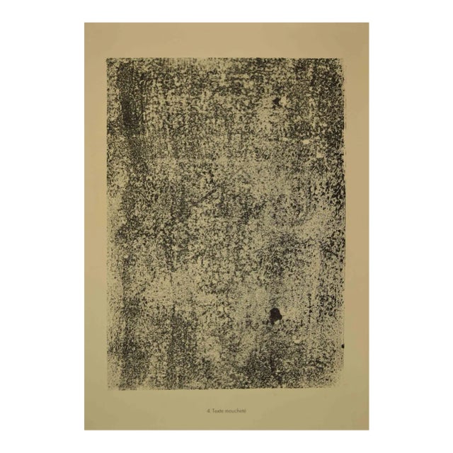 Jean Dubuffet, Text Speckled, Lithograph, 1959 For Sale