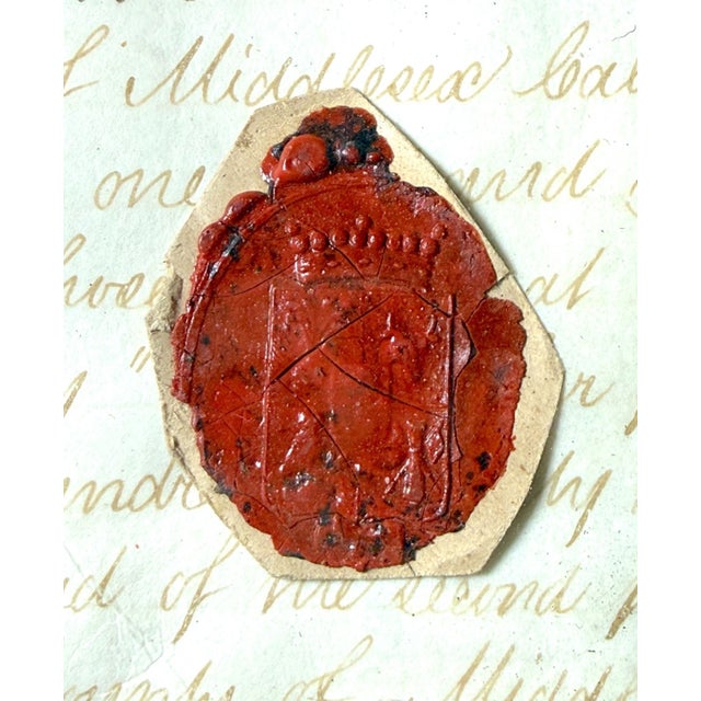 Red 9 Antique 19th Century Heraldic Family Crest Armorial Wax Seal From Sweden For Sale - Image 8 of 12