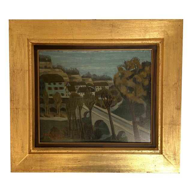 Albert Joseph Januarius Di Décarli, La Saune, Oil on Wood, Framed For Sale