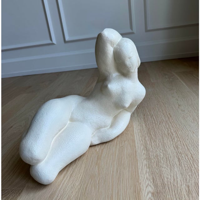 1970s Signed 1970s "Reclining Nude" by Waylande Gregory Textured Porcelain Sculpture for Museum Pieces, Inc. (m.p.i.) For Sale - Image 5 of 11
