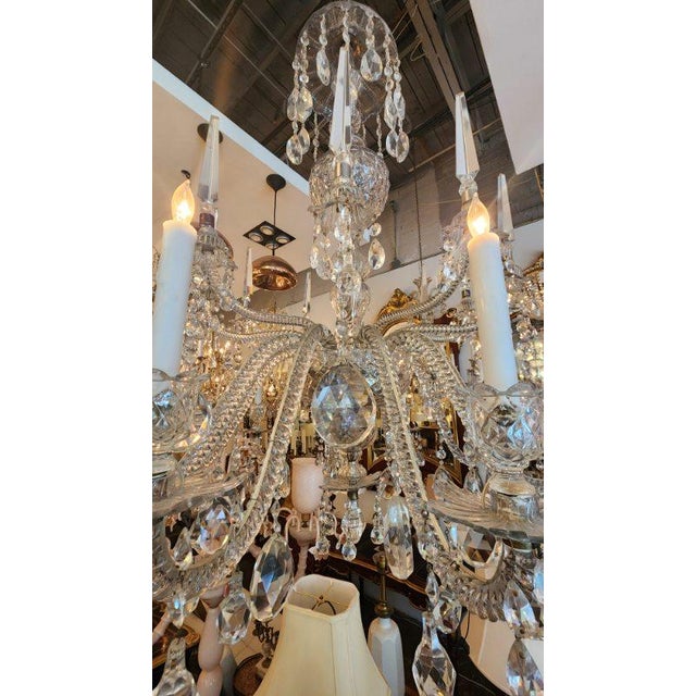 Baccarat Early 19th Century Large Attributed to Baccarat Crystal Chandelier For Sale - Image 4 of 9
