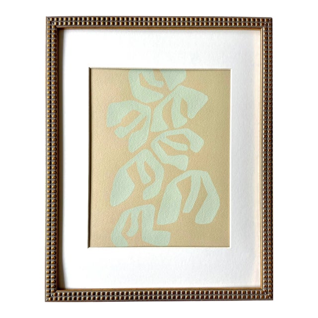 2023 "Fischio" Botanical Abstract Painting on Cotton Paper by Artist r.k. Red For Sale