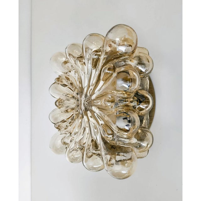 Metal Mid-Century Bubble Glass Wall Lamp attributed to Helena Tynell, Limburg, Germany, 1970s For Sale - Image 7 of 18