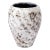 Mid-Century Modernist White and Earth Toned Ceramic Vase For Sale