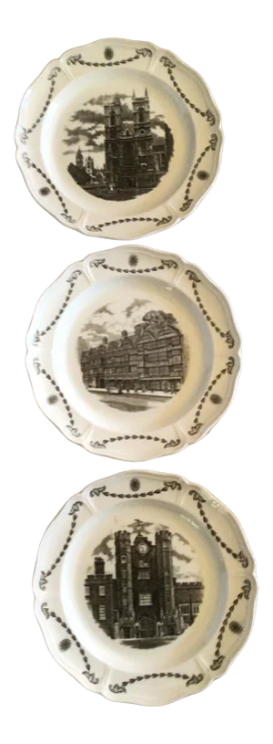 1970s Wedgwood of Etruria & Barlaston Old London Views Porcelain Plates- Set of 3