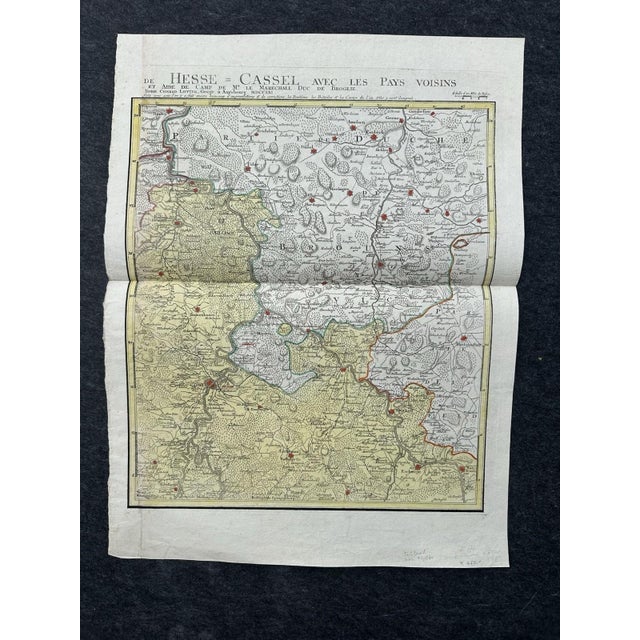 Lj213 approx. 64×49 cm | Lotter Tobias Conrad (1717–1777). Carte de Hesse-Cassel avec les Pays Voisins. 1761. RAD/PP...