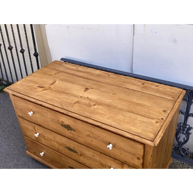 Pine Chest of Three Drawers, Hungary For Sale - Image 13 of 14