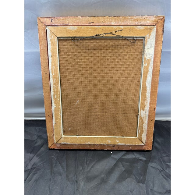 Morris Katz Signed 1981 Original Landscape Oil Painting 8x10 Framed Impasto VTG For Sale - Image 4 of 7