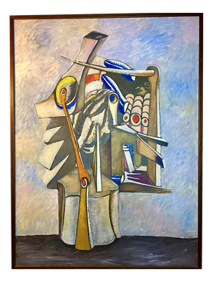 Jean-Claude Schenk, Very Large Constructivist Painting Measuring 135cm x 100cm