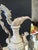 Baroque Vintage Cast Metal Figural Ewer With Cherub & Marble Base, 24” For Sale - Image 3 of 10
