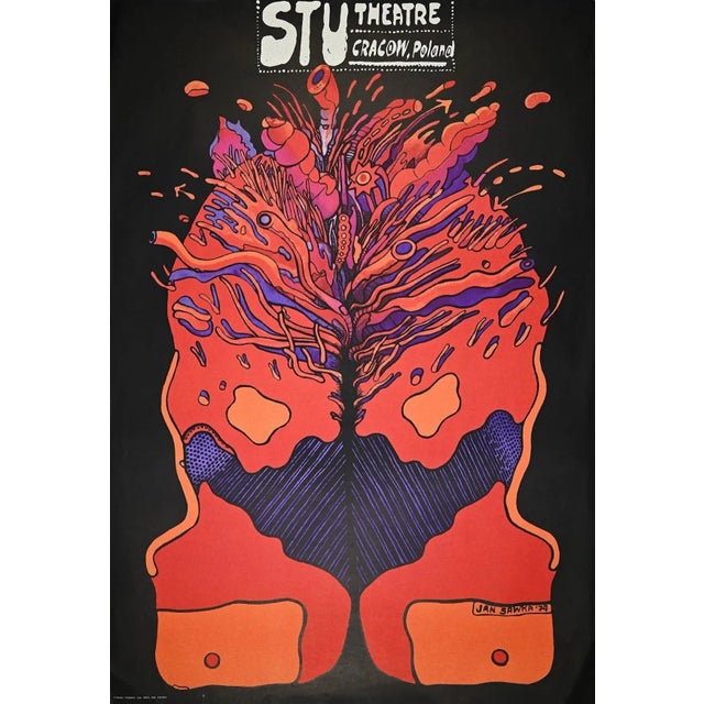 STU theater is an original poster created by Jan Sawka (Poland, 1946 - 2012) in 1974. At the top of the opera is the...