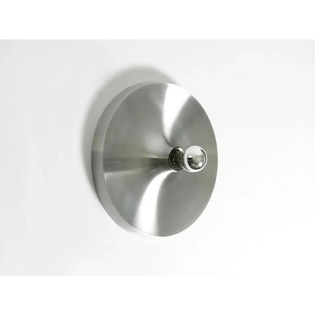 Large Space Age Pop Art Round Aluminum Ceiling or Wall Lamp, 1960s For Sale - Image 18 of 18