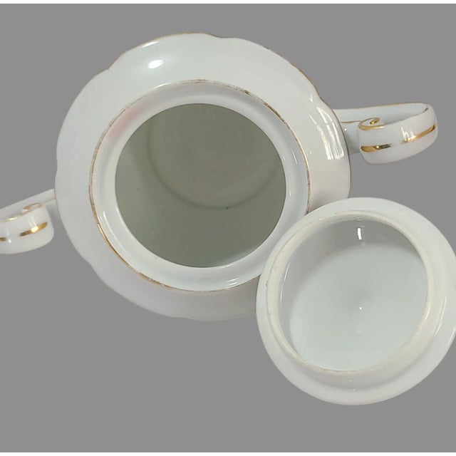 Vintage Elegant Hand Painted Floral Gilded Noritake Japan Sugar Bowl For Sale - Image 6 of 7