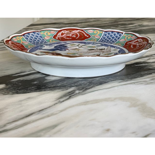 Made in Japan Imari Crane Motif Large Bowl For Sale - Image 12 of 18