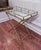 Vintage Hollywood Regency Faux Bamboo Gold Finish Mirror Collapsible Tray Table For Sale - Image 4 of 12