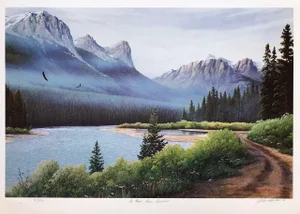 Jake Vandenbrink a Road Less Traveled Lithograph on Paper