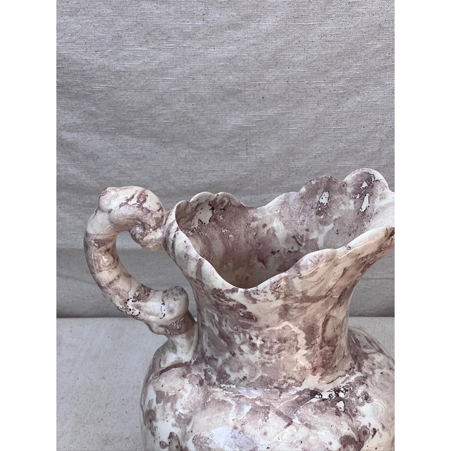 Vintage Hand Painted 1980s Ceramic Flower Vase For Sale In Los Angeles - Image 6 of 10