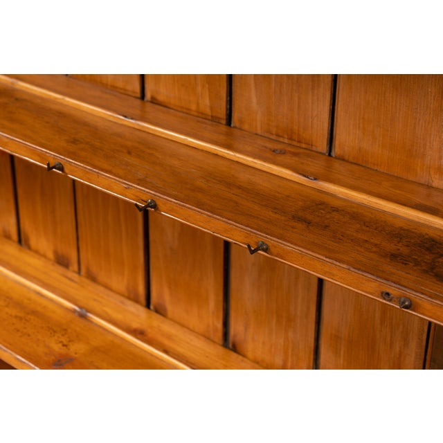 Antique Pine Step-Back Cupboard With Plate Rack For Sale - Image 9 of 13