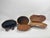 Burnt Umber Three Vintage Handwoven Rattan and Shell Bags / Baskets For Sale - Image 8 of 14