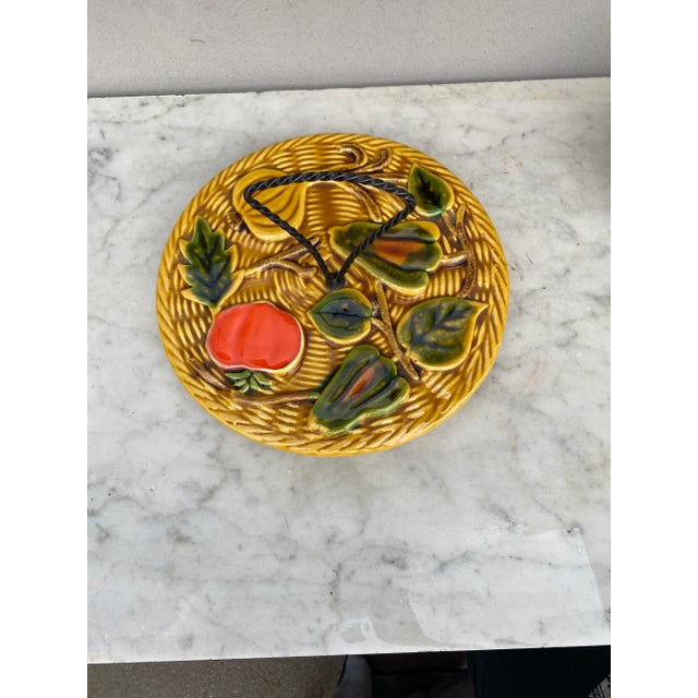 Mid-Century Modern Mid-Century French Majolica Cheese Platter Vallauris For Sale - Image 3 of 7